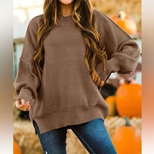 Cozy Brown Oversized Women's Sweater